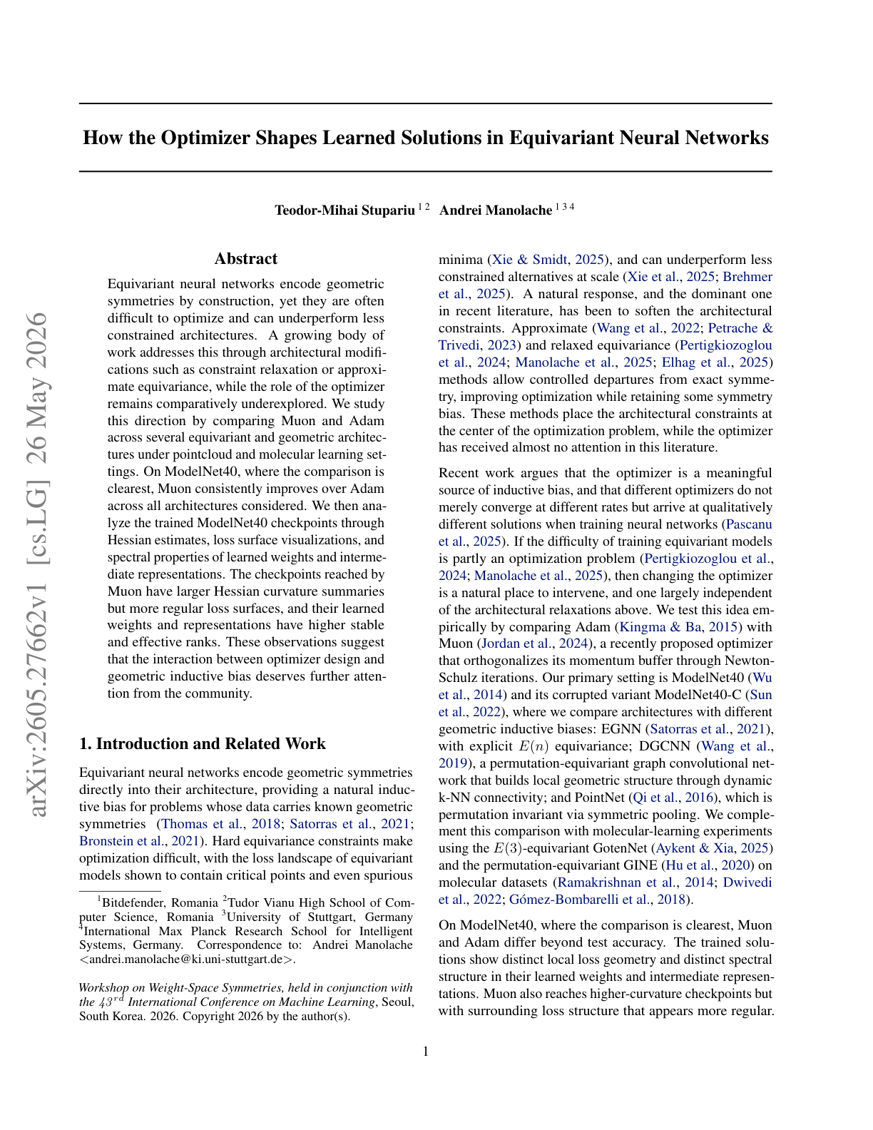 Teaser for How the Optimizer Shapes Learned Solutions in Equivariant Neural Networks