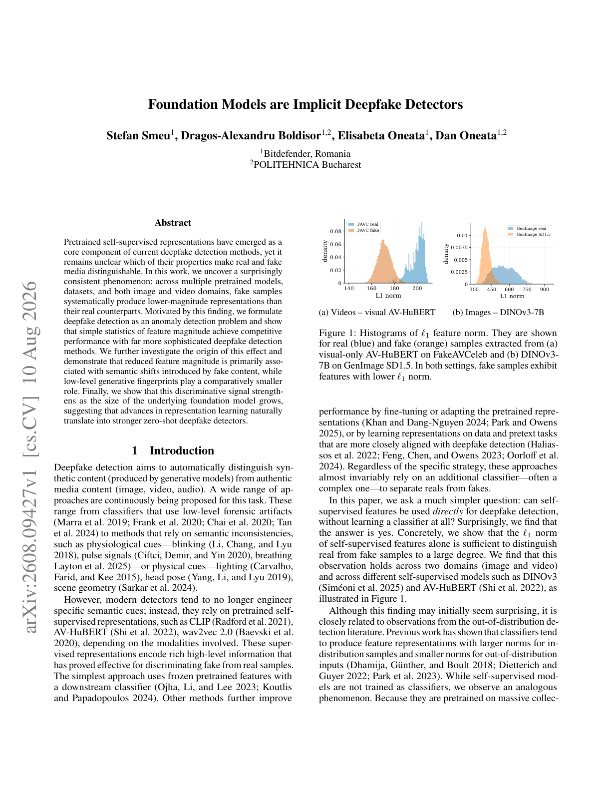 Teaser for Foundation Models are Implicit Deepfake Detectors